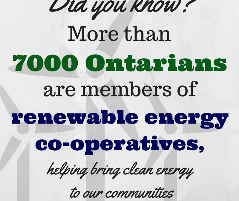 Did you know? More than 7000 Ontarians are members of renewable energy co-operatives